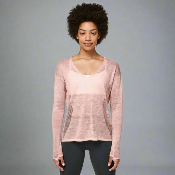 lululemon blush pink Still Movement sweater, size S - Picture 1 of 6